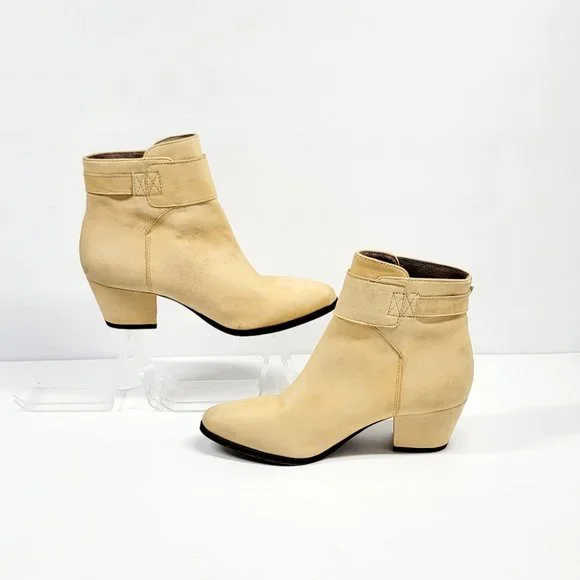 FREE PEOPLE Belleville Ankle Bootie natural Sz 37 - Picture 3 of 7